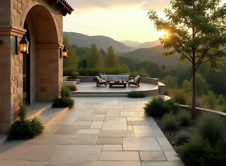 Terrasse im Stil einer italienischen Villa: Fakten, Bodenbelag, Beschattung und Bepflanzung